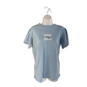 Light Blue "Love Love" Graphic Tee